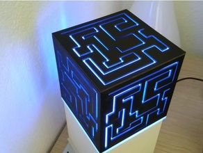 alien cube lamp reremix 3d print model - Mito3D
