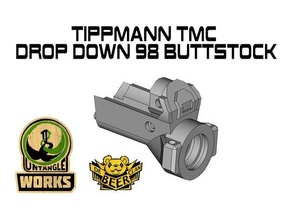 tippmann tmc drop 98 buttstock adapter magfed paintball 3d print model - Mito3D