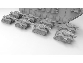 epico scala lemoine russel principale battaglia serbatoio 6mm miniatura scifi wargaming 3d print model - Mito3D