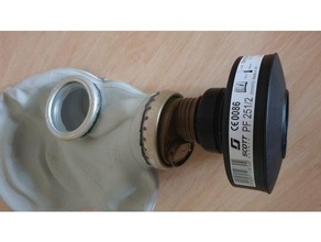 gas mask adapter - 50mm scott safety p3 filter gost adaptor covid-19 covid19 3d print model - Mito3D