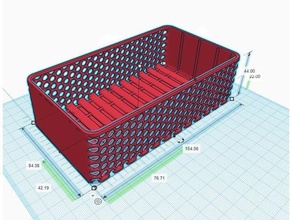 pequeno cesta caja caixa buracos orifício 3d print model - Mito3D