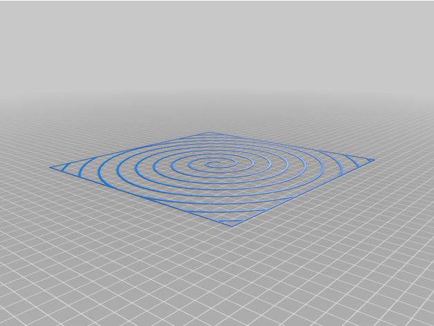 bed level test leveling spiral 3D print model - Mito3D