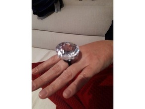 enorme diamante squillare moglie Principessa 3d print model - Mito3D