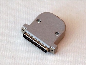 canon 25 backshell db25 cover connector 3d print model - Mito3D