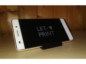 simple phone stand - light version smartphone 3d print model - Mito3D