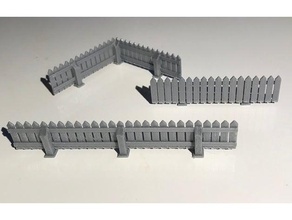 modern yard fence 3d print model - Mito3D