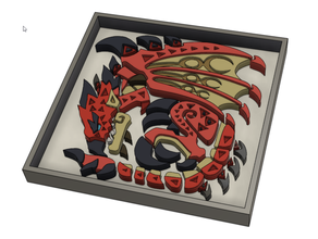 rathalos - monster hunter tile dragon mhw monsterhunter monsterhunterworld 3d print model - Mito3D