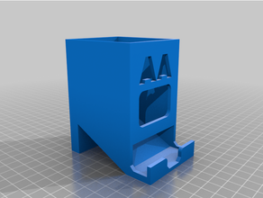 aa battery holder 3d print model - Mito3D