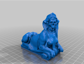 sphinx skull 3d print model - Mito3D