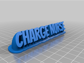 charge nurse customized 3d print model - Mito3D