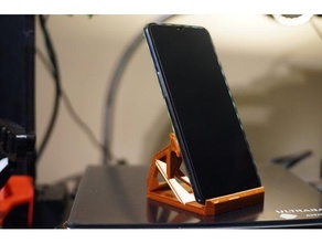 angular phone dock - supports mobile stand 3d print model - Mito3D