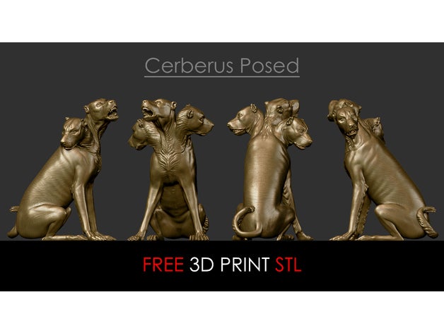 Bedava 3d baskı Bernini cerberus 1622 Cerbere Hades mermer Plüton Proserpina Rönesans heykel 3D print model - Mito3D