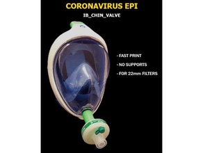 coronavirus decathlon mask mod - ib chin decavalve corona defend face medical devices 3d print model - Mito3D