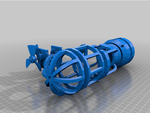 bilge pump shell mini rov-- updated contra gears rotating robot robotics rov rover underwater vehicle 3d print model - Mito3D