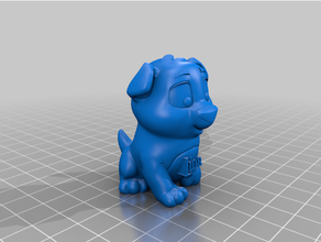 Leinen hund Hund 3d print model - Mito3D