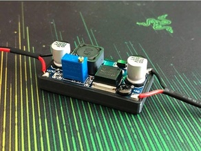 lm2596s dc adım güç kova dönüştürücü modül Kulp destek banggood elektronik muhafaza lm2596 parametrik 3d print model - Mito3D