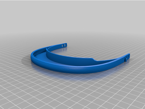 face shield bracket elastic hooks fits 6x8 3d print model - Mito3D