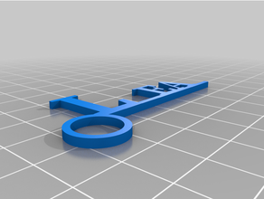 özelleştirilmiş etiket lea anahtarlık 3d print model - Mito3D