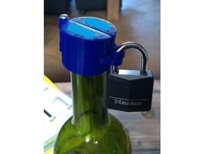 vino bottiglia serratura 3d print model - Mito3D