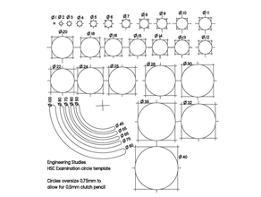 circle ellipse template nsw engineering studies exam 3d print model - Mito3D