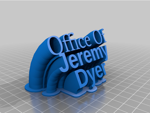 customized sweeping 2-line plate text jeremy 3d print model - Mito3D