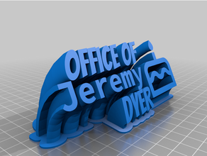 customizjeremyed sweeping 2-line najeremyme plate text 3d print model - Mito3D