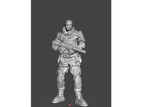 unitologiste soldat smg table miniatures 3d print model - Mito3D