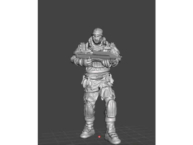 unitologist soldier assault rifle - tabletop miniatures apocalypse bandit dead space dnd miniature dungeons dragons pen paper post-apocalyptic post apocalyptic gaming 3D print model - Mito3D