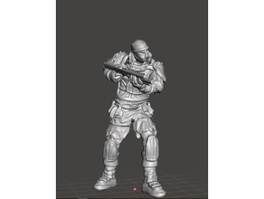 unitologist soldier shotgun - tabletop miniatures apocalypse bandit dead space dnd miniature dungeons dragons pen paper post-apocalyptic post apocalyptic gaming 3d print model - Mito3D