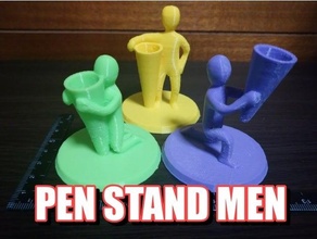 penna In piedi uomini carina nano miniature ufficio forniture matita titolare supporto 3d print model - Mito3D