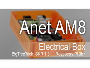 anet am8 a8 - electrical box skr 13 raspberry pi 3b+ 2040 aluminium profile aneta8 mods parts upgrade e3dv6 hd vslot bequiet bequiet2 bigtreetech fan duct skr13 v13 3d print model - Mito3D