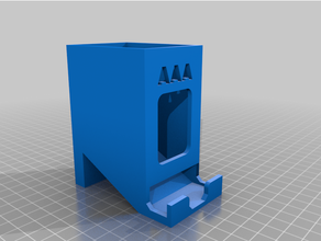aaa battery holder case box 3d print model - Mito3D