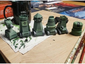tank chess set pieces 3d print model - Mito3D