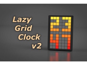 pigro griglia orologio v2 arduino ds3231 esp8266 allacciato guidato striscia matrice nodemcu rtc ws2812 ws2812b 3d print model - Mito3D