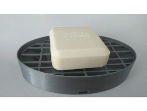 oval soap dish drainage 3d print model - Mito3D