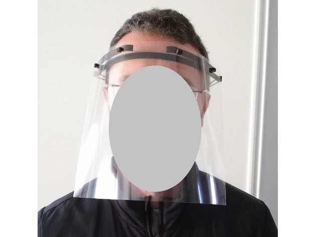 fácil impressão proteção rosto 300 240 cama coronavírus cara mascarar máscara facial 3D print model - Mito3D