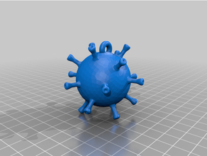 Coronavirus Schmuckstück covid 19 3d print model - Mito3D