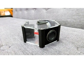 transparent hexagon bluetooth speaker 3d print model - Mito3D