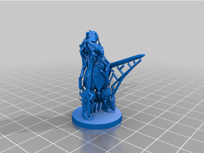 zarya barbaro remixare d mini dd dungeon draghi femmina 3d print model - Mito3D