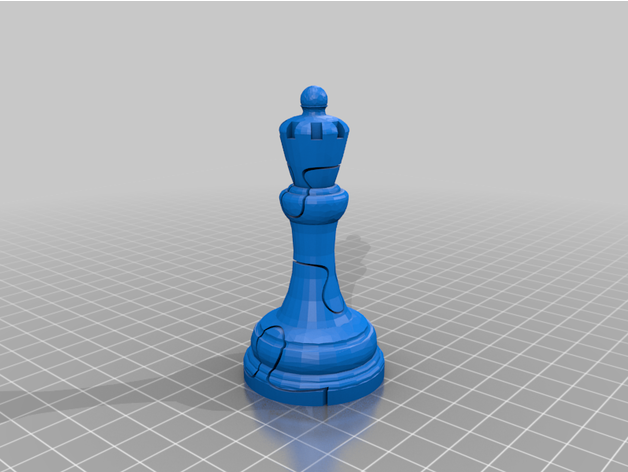 3d puzzle chess queen 3D print model - Mito3D