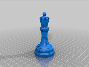 3d puzzle chess queen 3d print model - Mito3D