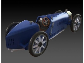 1 24 Rahmen re envisioned Bugatti t35 Slotcar Design 3dmodel 3dprintable 3dtoys 3d Drucker Drucken carrera132 Carrera scalextrics scalextric Digital 124 Spielzeug Wagen 3d print model - Mito3D