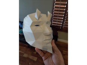 poly devil mask led 3d print model - Mito3D