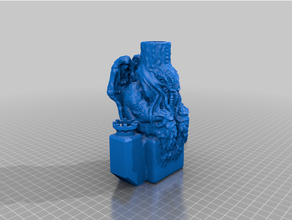 Asche Kunst callofcthhulhu cthulhu mythos cthulu Rohr Skulptur verstauen Statue Vase Wasser 3d print model - Mito3D