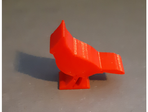 cardinal bird meeple game piece 3d print model - Mito3D