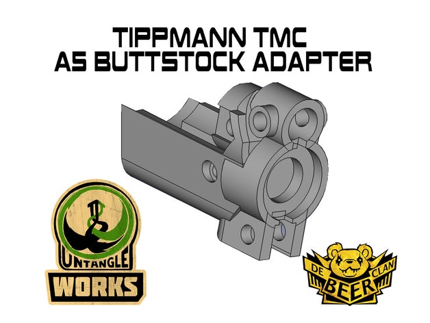 tippmann tmc a5 Hinterschaft Adapter magfed Paintball 3D print model - Mito3D