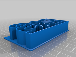 custps2omized personalizado texto Galleta cortador 3d print model - Mito3D