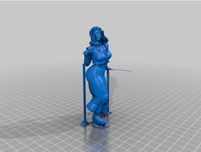 elf girl 3d printing dagger fantasy female warrior body figure wargaming 3d print model - Mito3D