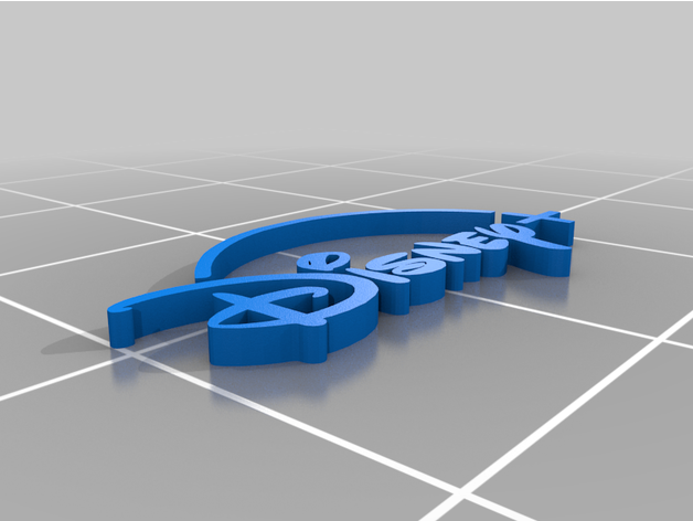 disney + logotipo Disney 3D print model - Mito3D