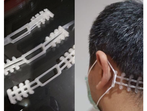 mask strap remix covid19 covidmask ear saver n95 surgical 3d print model - Mito3D